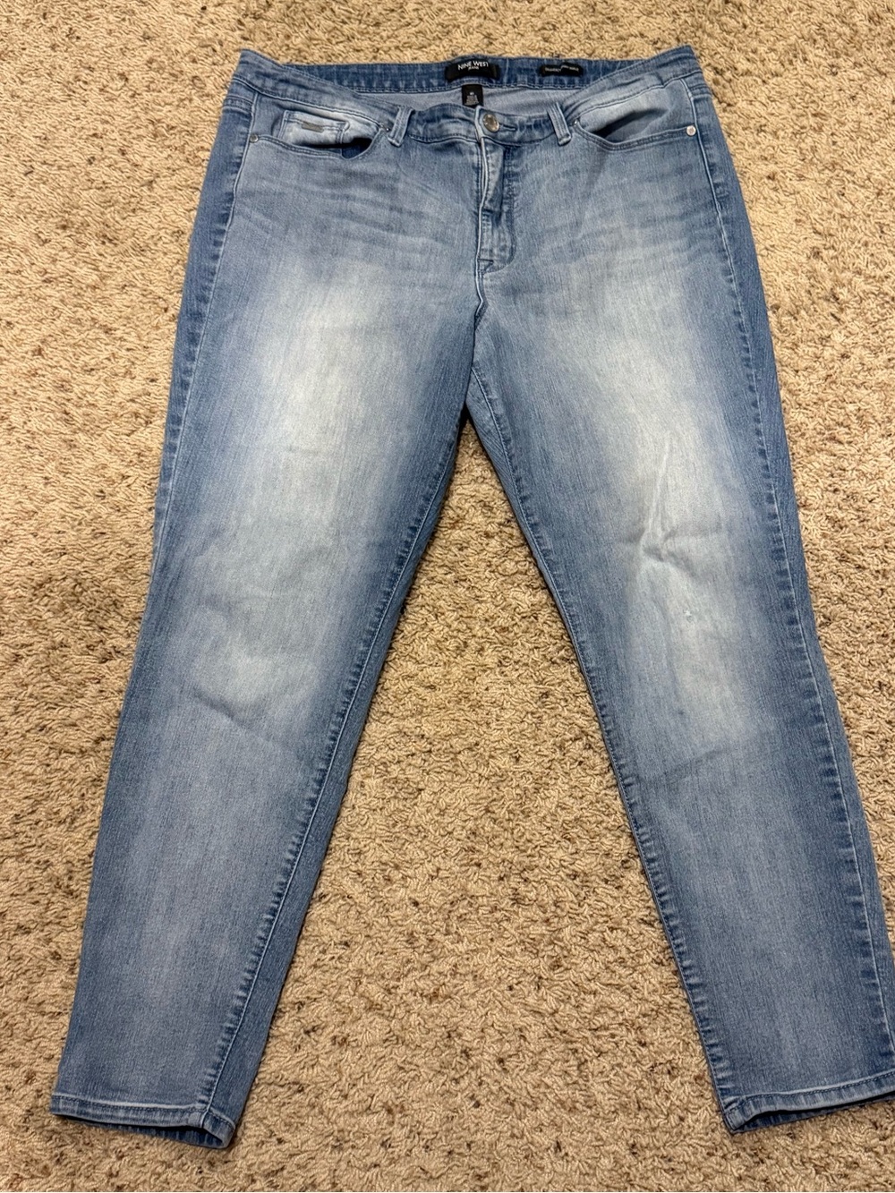 Nine West Light Wash Skinny Ankle Jeans - Slim Fit